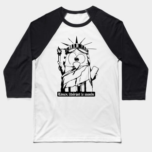 Statue of Liberty Tux Linux Penguin Freedom Baseball T-Shirt